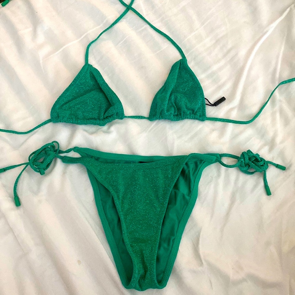 Triangl Green Sparkly Bikini